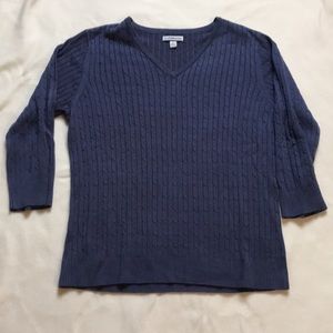 3/4 sleeve cotton sweater